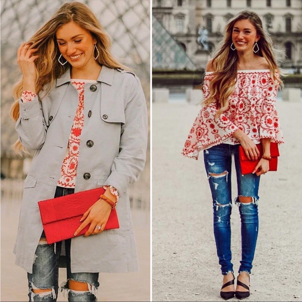 Off shoulder top.